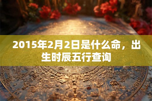 2015年2月2日是什么命，出生时辰五行查询