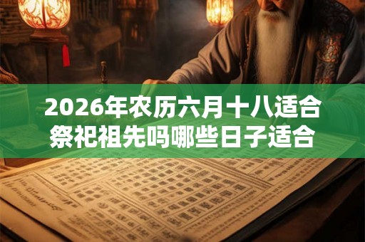 2026年农历六月十八适合祭祀祖先吗哪些日子适合