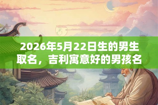 2026年5月22日生的男生取名，吉利寓意好的男孩名字锦集