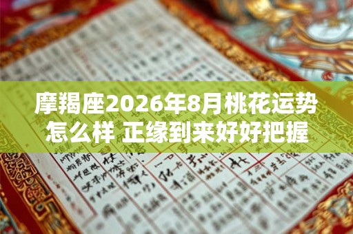 摩羯座2026年8月桃花运势怎么样 正缘到来好好把握