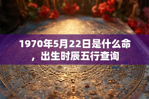 1970年5月22日是什么命，出生时辰五行查询