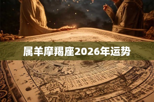 属羊摩羯座2026年运势