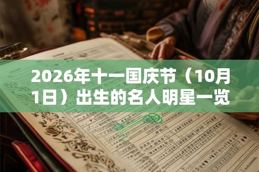 2026年十一国庆节（10月1日）出生的名人明星一览！