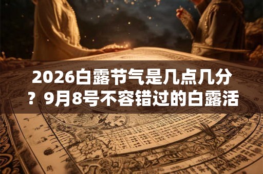 2026白露节气是几点几分？9月8号不容错过的白露活动