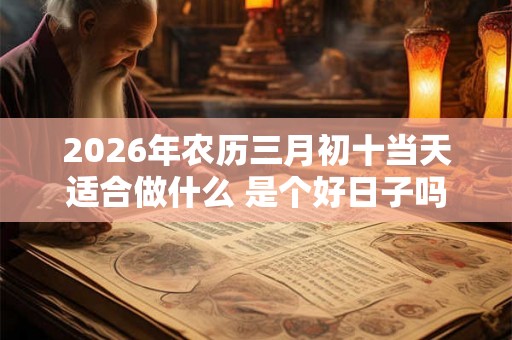 2026年农历三月初十当天适合做什么 是个好日子吗