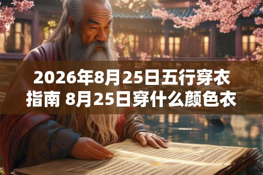 2026年8月25日五行穿衣指南 8月25日穿什么颜色衣服