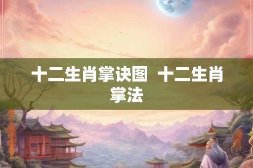 十二生肖掌诀图 十二生肖掌法 十二生肖掌诀图 十二生肖掌法