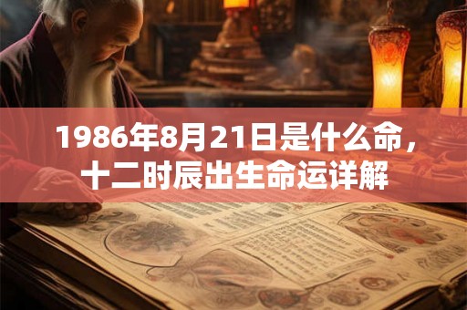 1986年8月21日是什么命，十二时辰出生命运详解