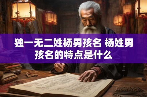独一无二姓杨男孩名 杨姓男孩名的特点是什么 独一无二姓杨男孩名 杨姓男孩名的特点是什么