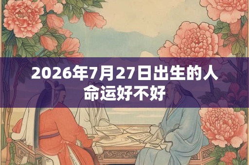 2026年7月27日出生的人命运好不好