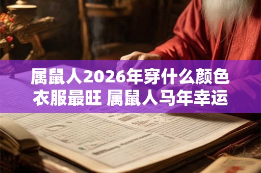 属鼠人2026年穿什么颜色衣服最旺 属鼠人马年幸运色是什么