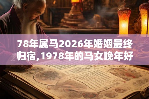 78年属马2026年婚姻最终归宿,1978年的马女晚年好吗
