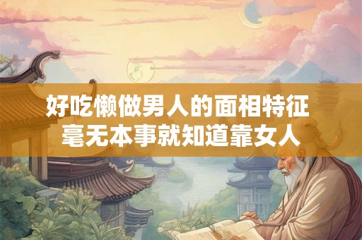 好吃懒做男人的面相特征 毫无本事就知道靠女人