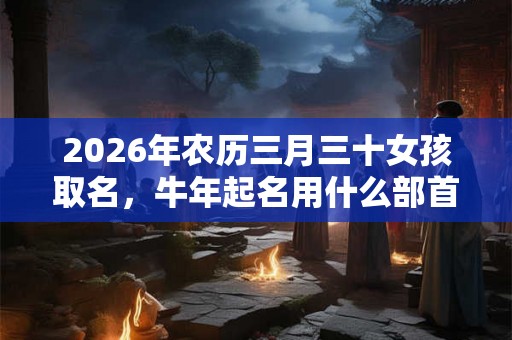 2026年农历三月三十女孩取名，牛年起名用什么部首好？