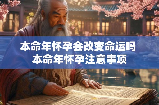 本命年怀孕会改变命运吗 本命年怀孕注意事项