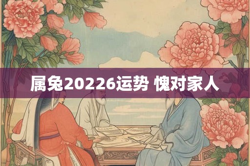 属兔20226运势 愧对家人