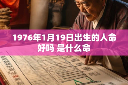 1976年1月19日出生的人命好吗 是什么命