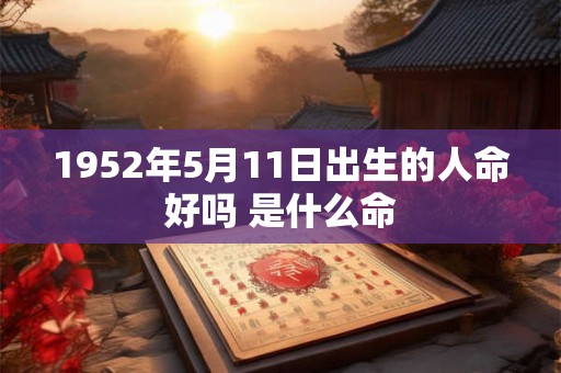 1952年5月11日出生的人命好吗 是什么命