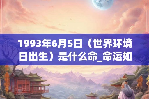1993年6月5日（世界环境日出生）是什么命_命运如何