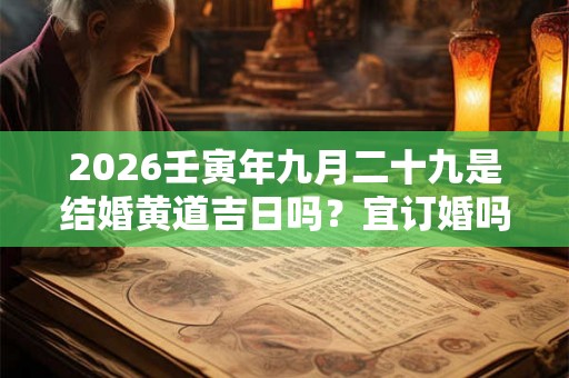 2026壬寅年九月二十九是结婚黄道吉日吗？宜订婚吗
