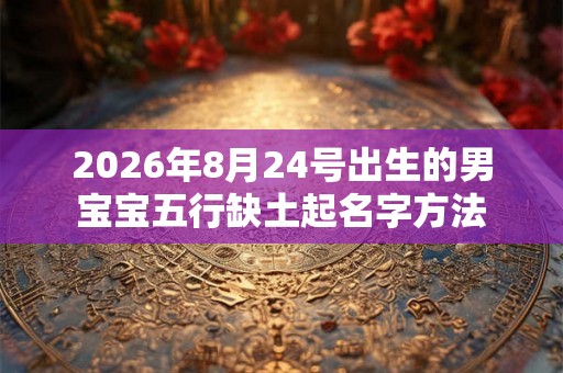 2026年8月24号出生的男宝宝五行缺土起名字方法