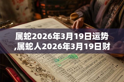 属蛇2026年3月19日运势,属蛇人2026年3月19日财运,生肖蛇2026年3月19日运势 属蛇2026年3月19日运势,属蛇人2026年3月19日财运,生肖蛇2026年3月19日运势