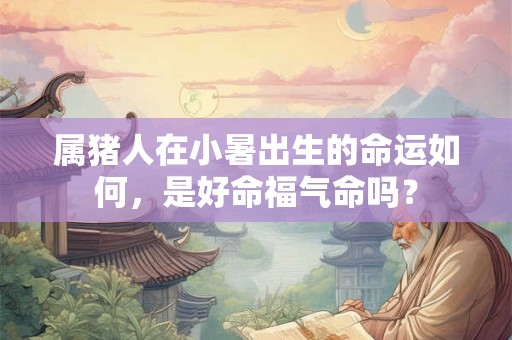 属猪人在小暑出生的命运如何，是好命福气命吗？