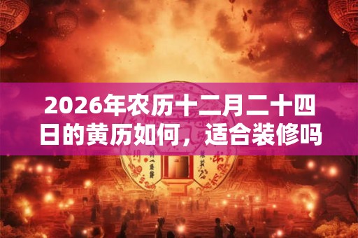 2026年农历十二月二十四日的黄历如何，适合装修吗？