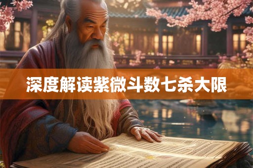 深度解读紫微斗数七杀大限 深度解读紫微斗数七杀大限