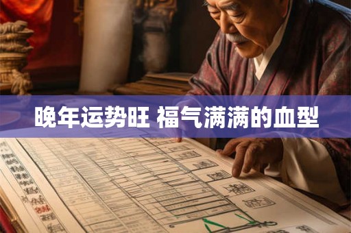 晚年运势旺 福气满满的血型