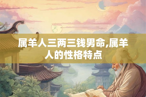 属羊人三两三钱男命,属羊人的性格特点