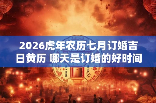 2026虎年农历七月订婚吉日黄历 哪天是订婚的好时间