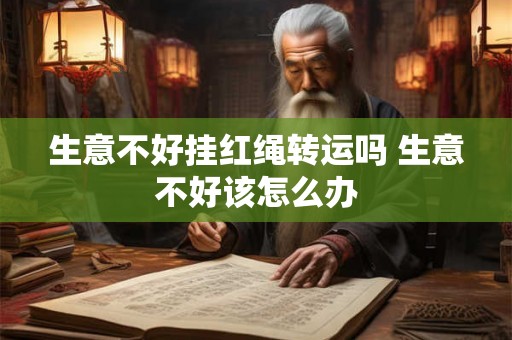 生意不好挂红绳转运吗 生意不好该怎么办