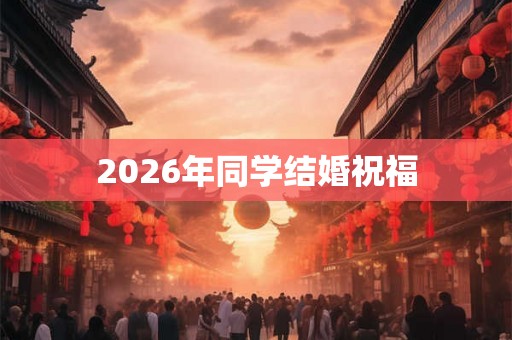 2026年同学结婚祝福