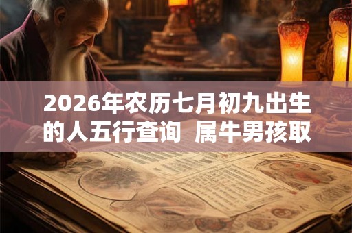2026年农历七月初九出生的人五行查询  属牛男孩取名