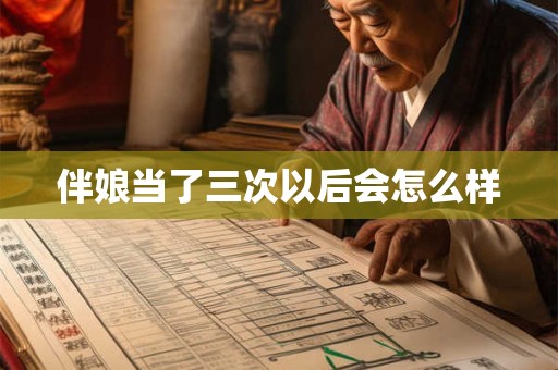 伴娘当了三次以后会怎么样