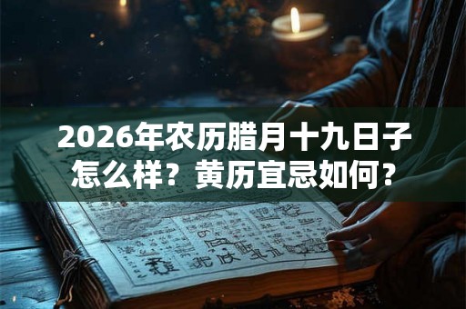 2026年农历腊月十九日子怎么样?黄历宜忌如何? 2026年农历腊月十九日子怎么样?黄历宜忌如何?