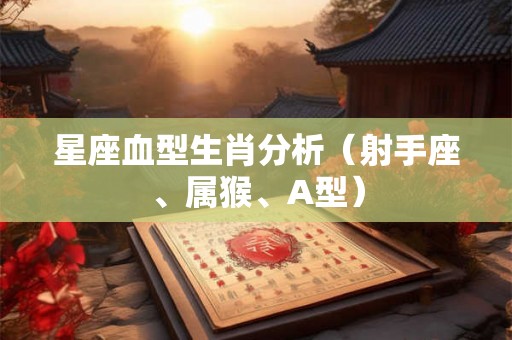 星座血型生肖分析（射手座、属猴、A型）