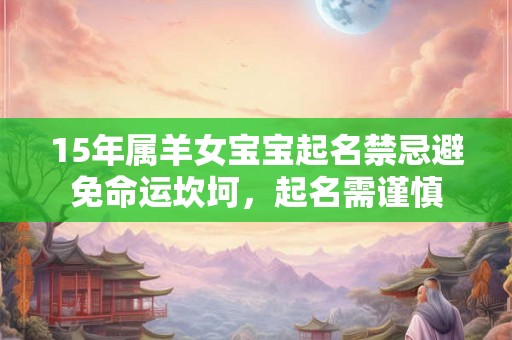 15年属羊女宝宝起名禁忌避免命运坎坷，起名需谨慎