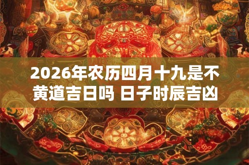 2026年农历四月十九是不黄道吉日吗 日子时辰吉凶