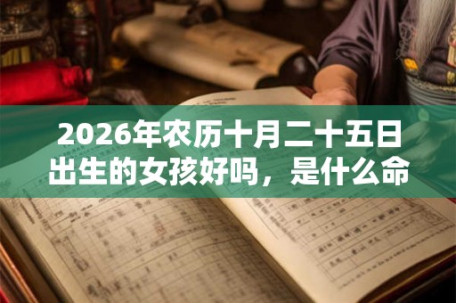 2026年农历十月二十五日出生的女孩好吗，是什么命？