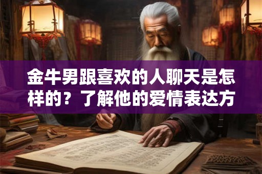 金牛男跟喜欢的人聊天是怎样的？了解他的爱情表达方式