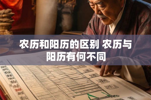 农历和阳历的区别 农历与阳历有何不同