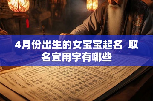 4月份出生的女宝宝起名  取名宜用字有哪些