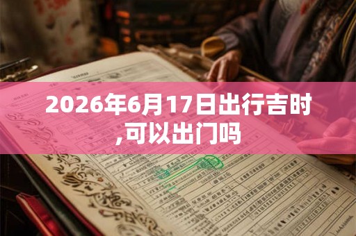 2026年6月17日出行吉时,可以出门吗