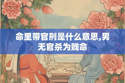 命里带官刑是什么意思,男无官杀为贱命
