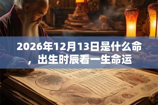 2026年12月13日是什么命,出生时辰看一生命运 2026年12月13日是什么命,出生时辰看一生命运