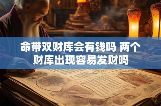 命带双财库会有钱吗 两个财库出现容易发财吗 命带双财库会有钱吗 两个财库出现容易发财吗