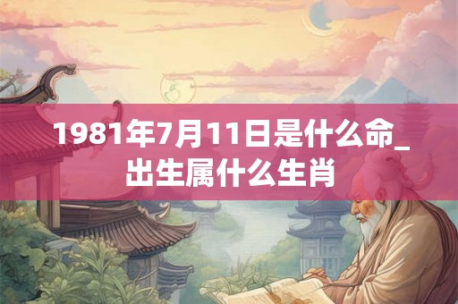 1981年7月11日是什么命_出生属什么生肖