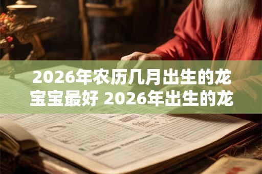 2026年农历几月出生的龙宝宝最好 2026年出生的龙宝宝最好 2026年农历几月出生的龙宝宝最好 2026年出生的龙宝宝最好